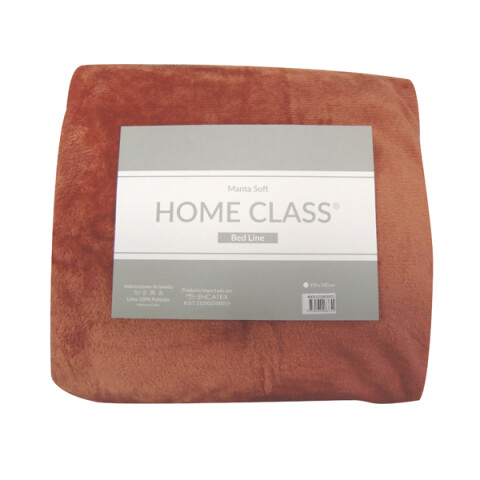 Frazada Flannel 2 Plazas Home Class 200 x 240 cm TERRACOTA