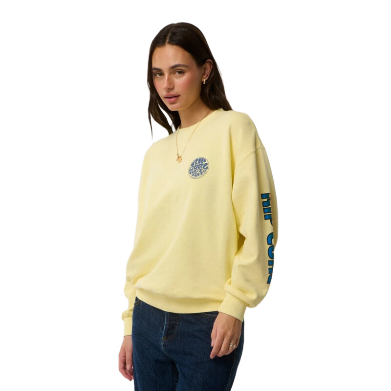 Buzo Rip Curl Sg Heritage Oversized Fleece - Amarillo Buzo Rip Curl Sg Heritage Oversized Fleece - Amarillo