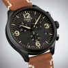 Reloj Tissot Chrono T1166173605700 para hombre con correa de cuero marrón y esfera negra Reloj Tissot Chrono T1166173605700 Para Hombre Con Correa De Cuero Marrón Y Esfera Negra