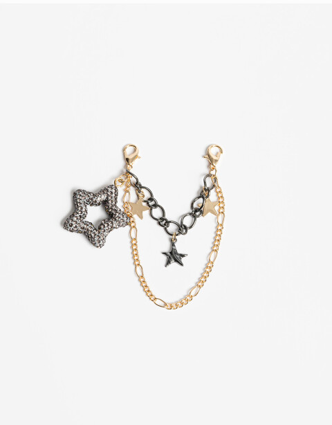 Bijouterie Vs Metal Cadena Para Cordones Con Dijes - Dorado