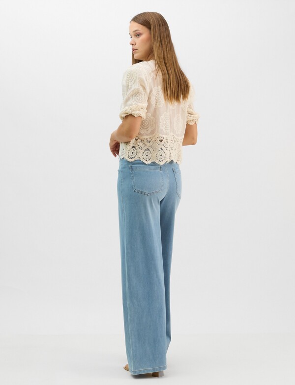 Jegging Estilo Palazzo Con Cintura Elástica JEAN CLARO