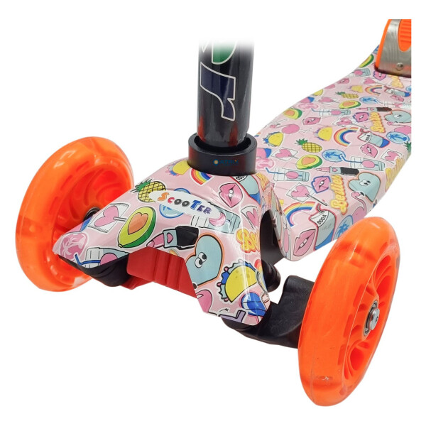 Monopatin Tripatin Scooter Luces Regulable Infantil Niños Variante Diseño Frutas