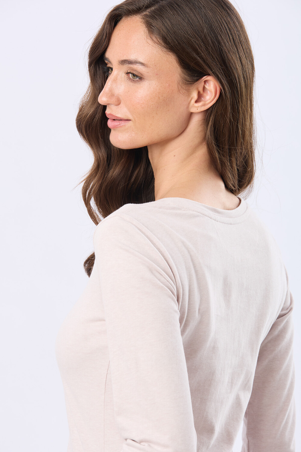 REMERA LISA DE ALGODÓN Beige