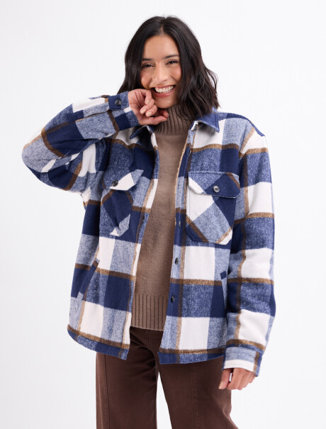 Sobrecamisa sherpa azul