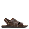 Sandalias de Hombre Freeway Casual Marrón Habana (Cuero Graso)