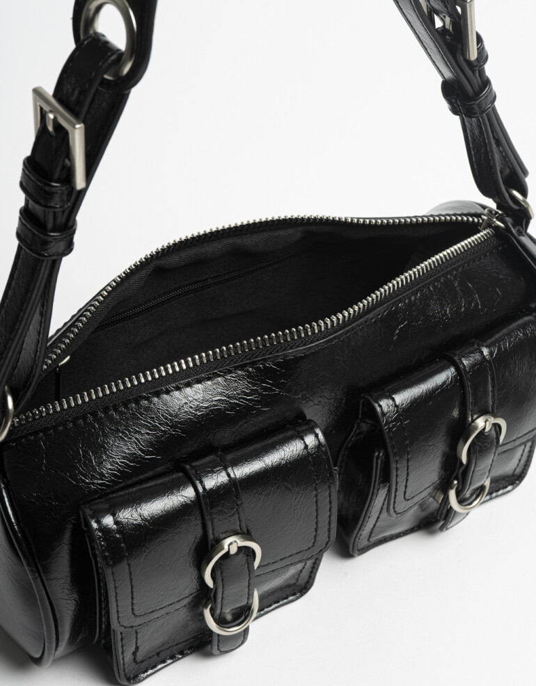 City Cartera City Hebillas - Negro