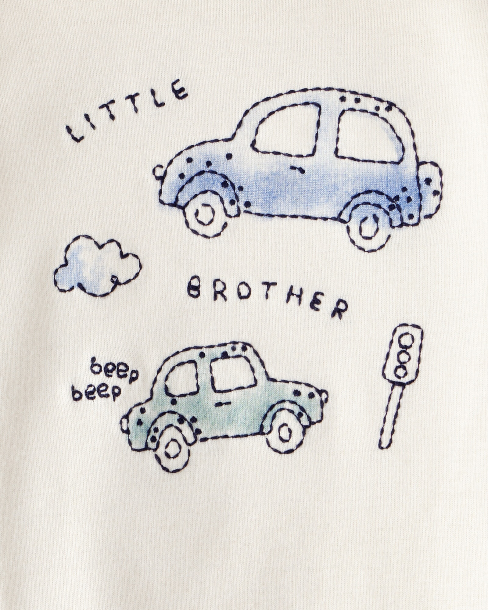 Set dos piezas de algodón, pantalón y body, diseño autos Sin color