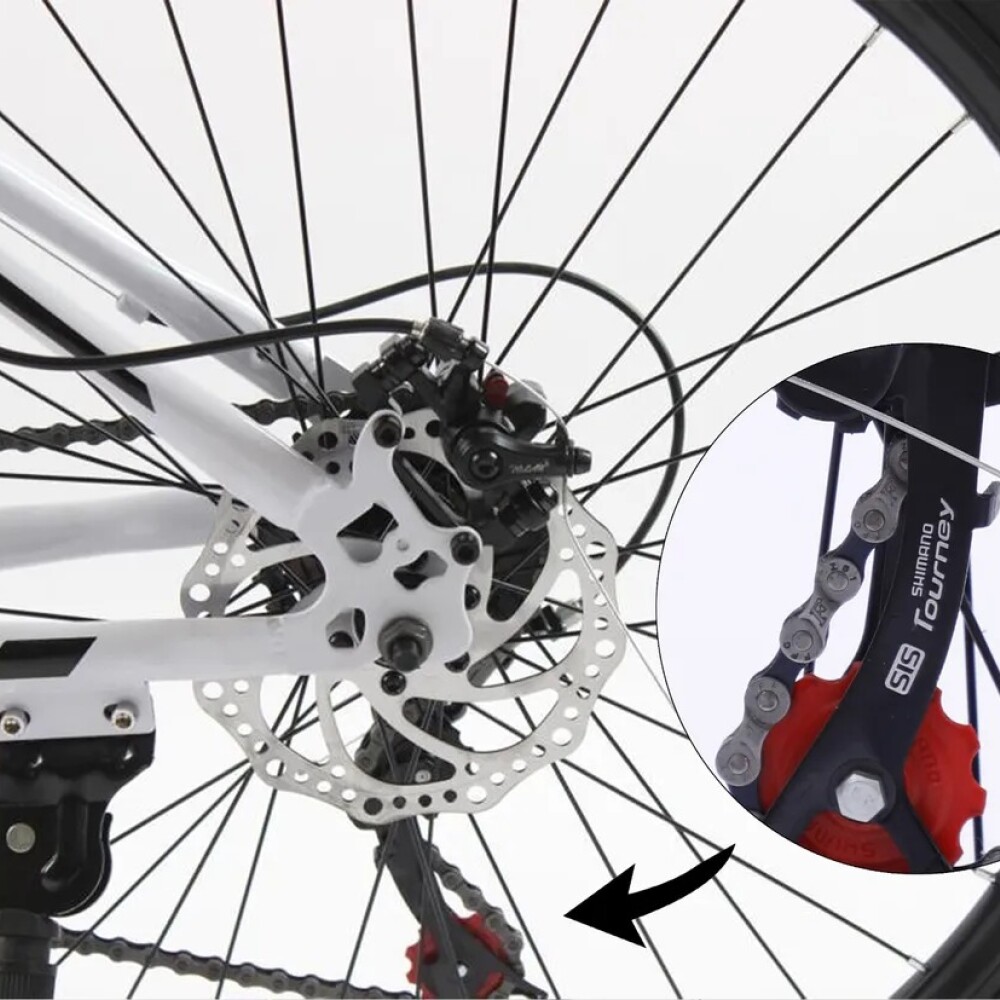 BICICLETA MONTAÑA RODADO 26 BLANCO