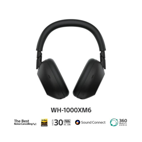 Auricular Sony Vincha BT Noise Canceling WH1000XM6 Negro