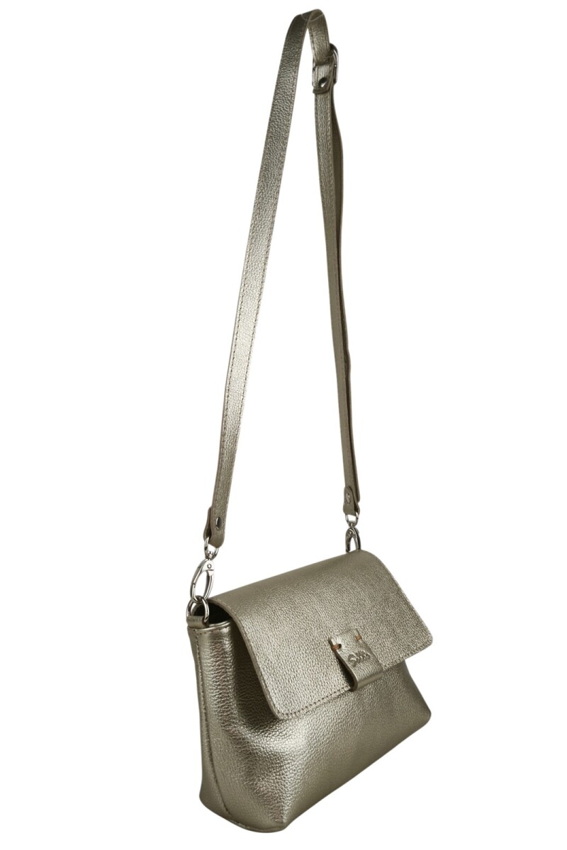 Morral con solapa chico Champagne