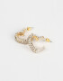 Aros Argollas Prom Argollas Con Strass - Dorado