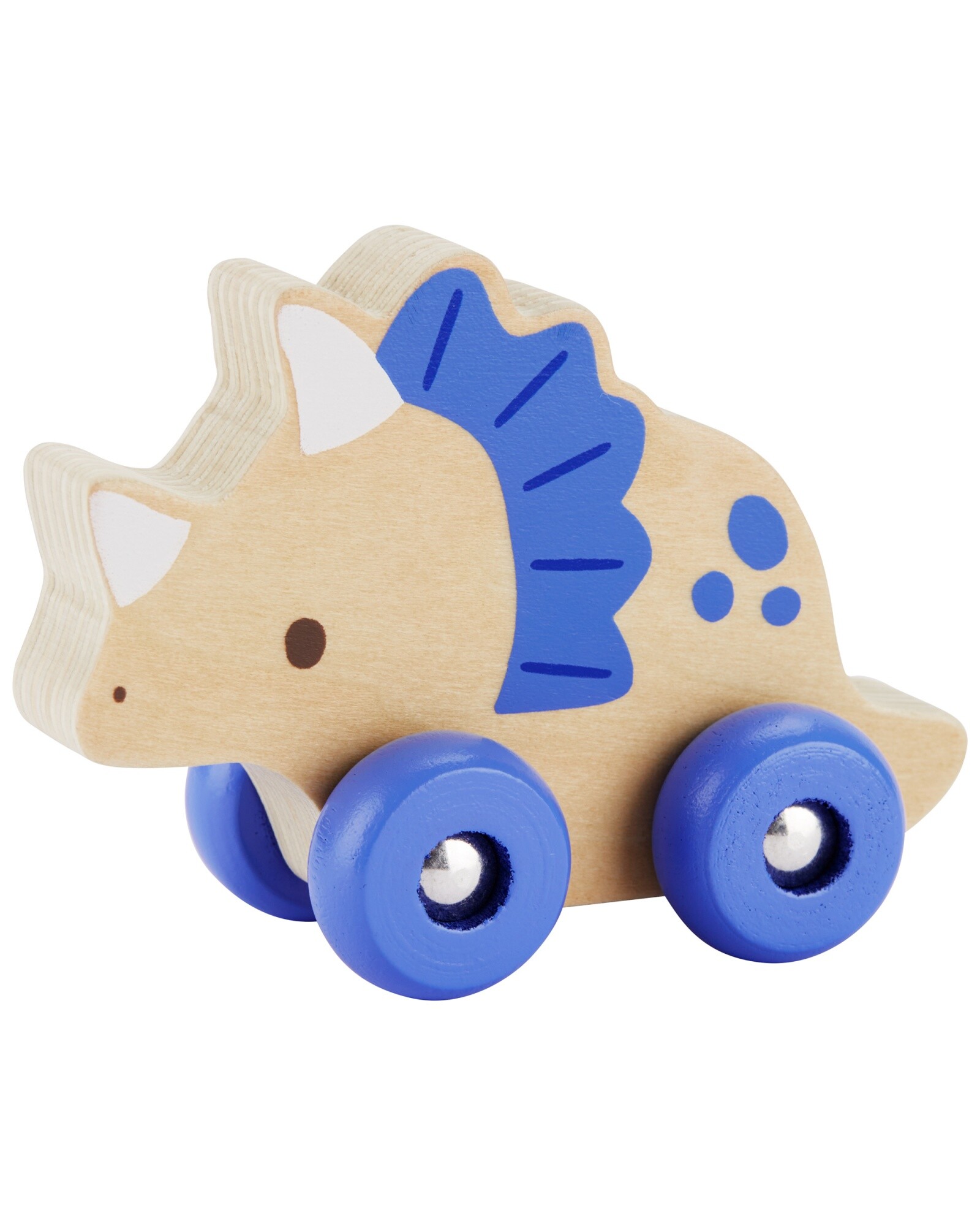 Juego de arrastre en madera diseño triceratops Sin color