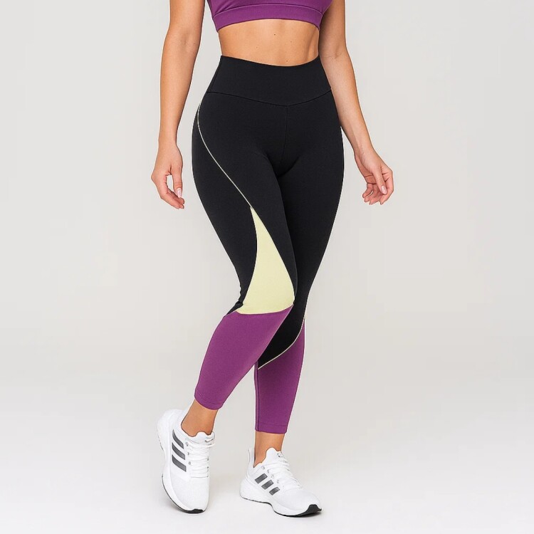 CALZA COMBINADA MICROFITNESS NEGRO