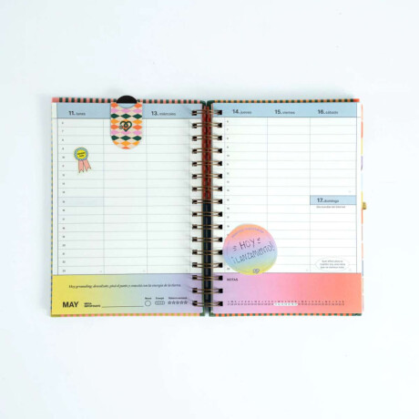 Agenda 2026 con stickers Figuras Abstractas Sc