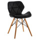 Set X4 Silla Victoria Eames acolchonada NEGRO