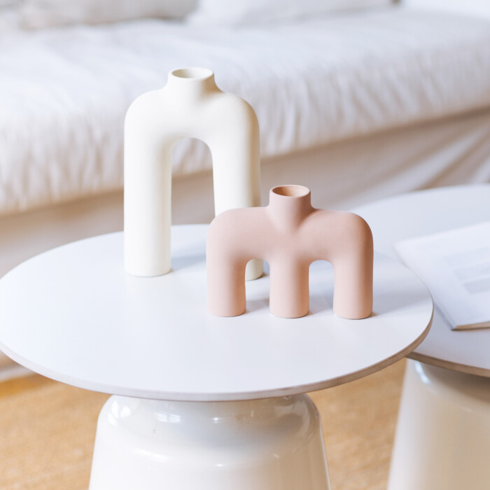 Jarrón Deco Teo Beige