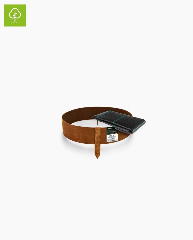 Fleje separador para árbol 10cm x D: 40cm - ACERO CORTEN 2mm