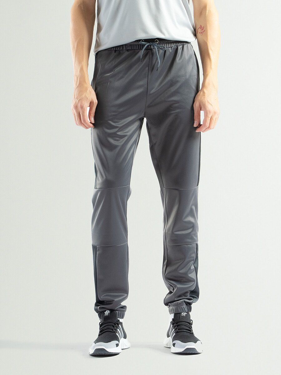 Pantalón Deportivo Combinado - Gris Oscuro 