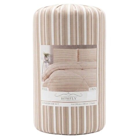 JGO EDREDON RAYA BEIGE FULL 250X240CM 3PZ Unica
