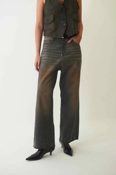 Jean Baggy Suelo Gris