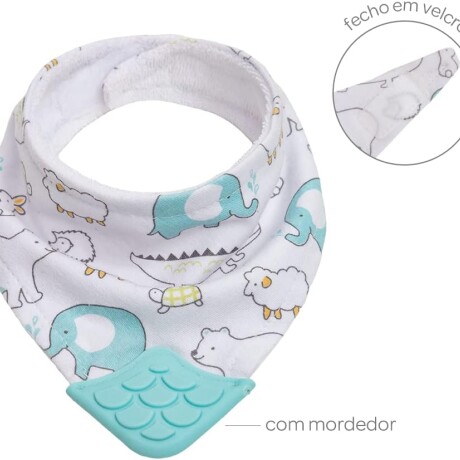 Bandana babero toalla con mordillo animales selva