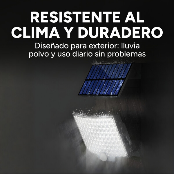 Foco Led Reflector Solar Recargable 20w Sensor Control Variante Fría