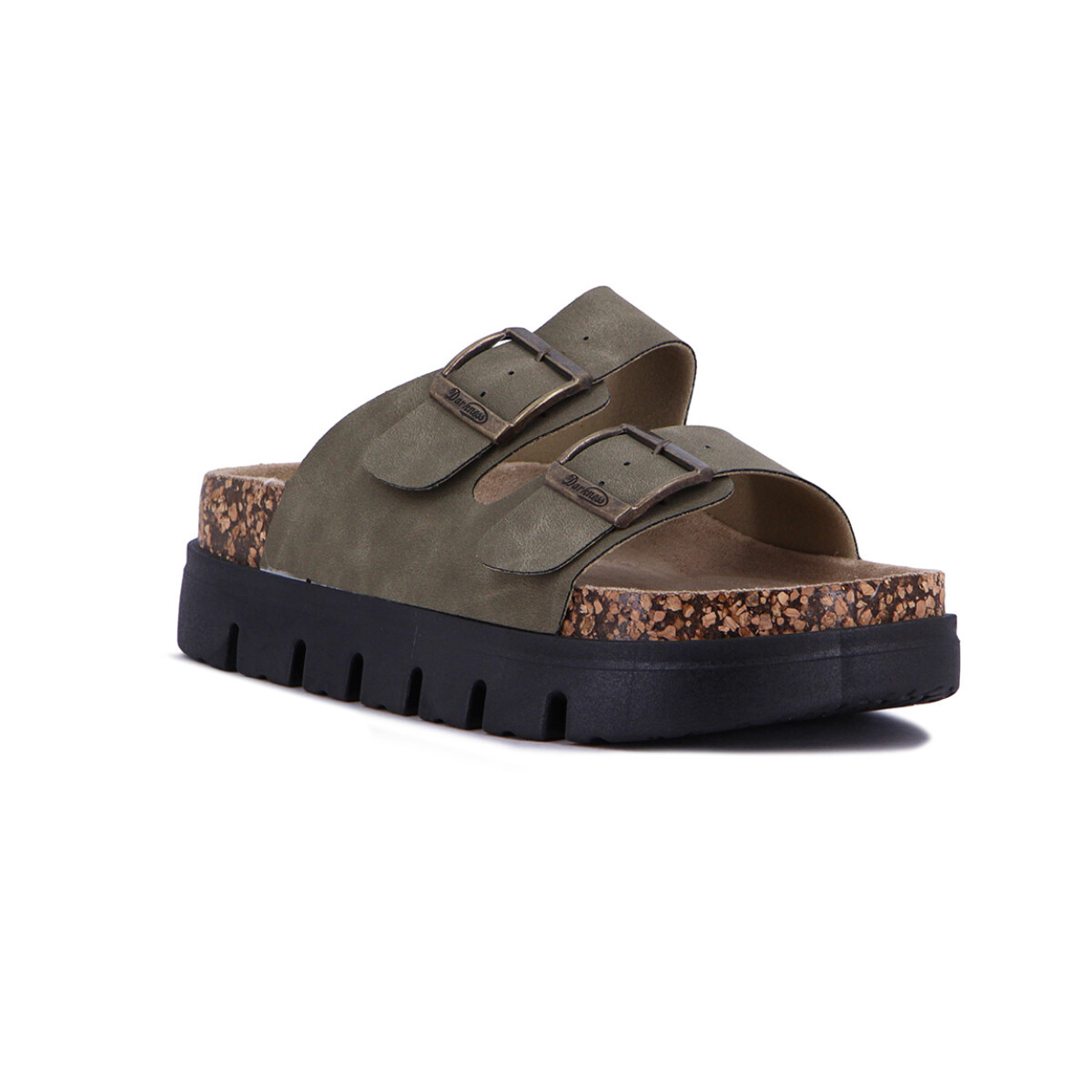 Sandalias Mujer Darkness Plataforma Y Hebillas - Verde 