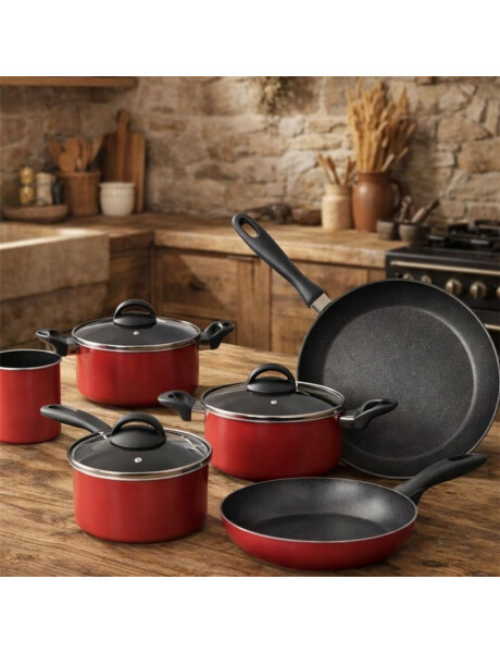 BATERIA DE COCINA 5PZS ALUMINIO CHILLI CHERRY BATERIA DE COCINA 5PZS ALUMINIO CHILLI CHERRY