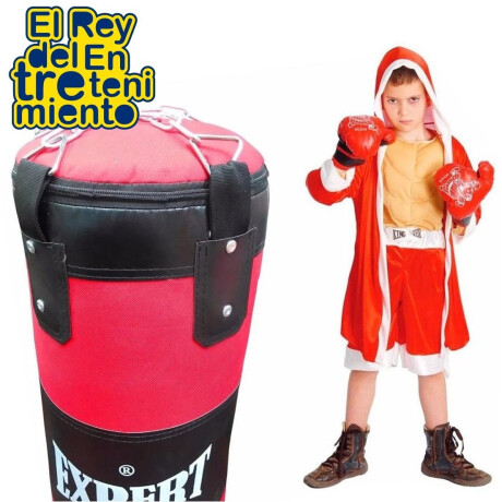 Kit Boxeo Expert Bolsa 65cm + Cadena + Guantes Niño Cmb000474