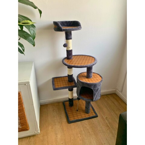 Rascador de Pie 40*40*115 cm Azul Rascador de Pie 40*40*115 cm Azul