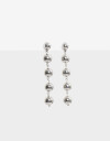 Aros Colgantes Largos Metal Aros Largos De Metal - Plateado Rodio