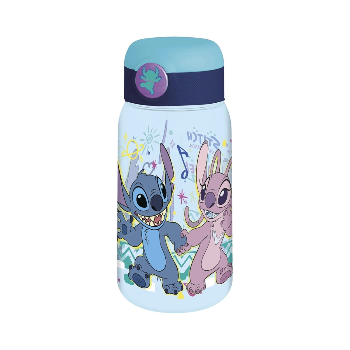 Botella Disney Stitch Angel - Celeste - Azul 