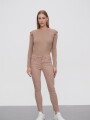 Pantalon Bardot Beige Oscuro
