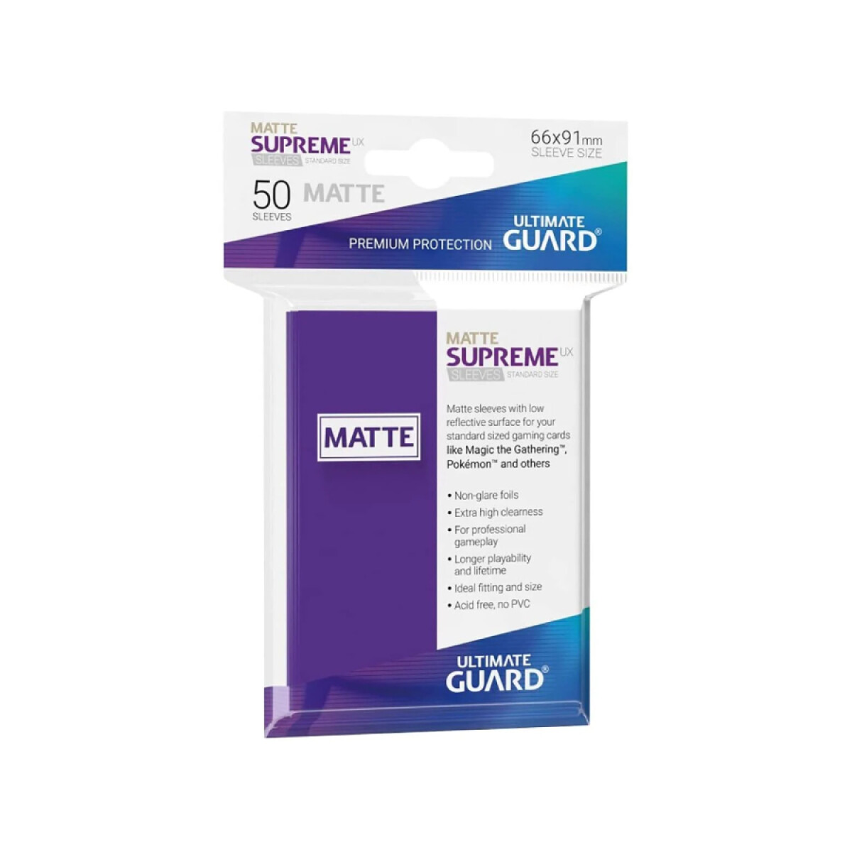 Ultimate Guard - 50 Supreme UX Sleeves - Standard Size - Matte Purple 