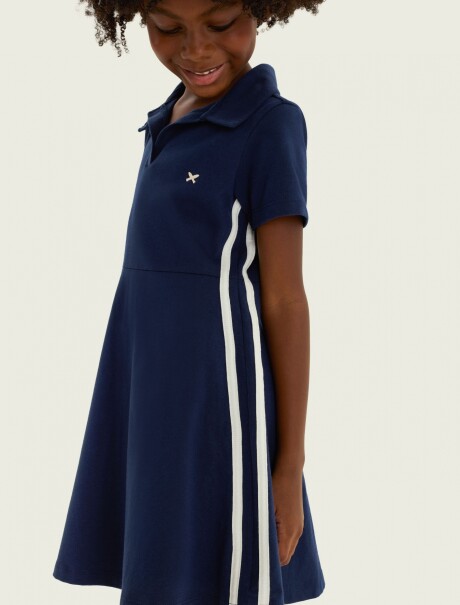 VESTIDO POLO DE ALGODÓN AZUL