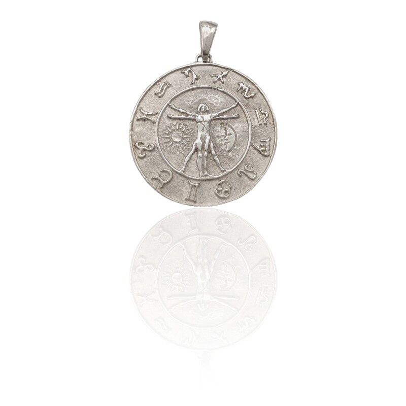 Dije Vitruvio-Plata 925-Sin Piedra-CP3127 Sinpiedra