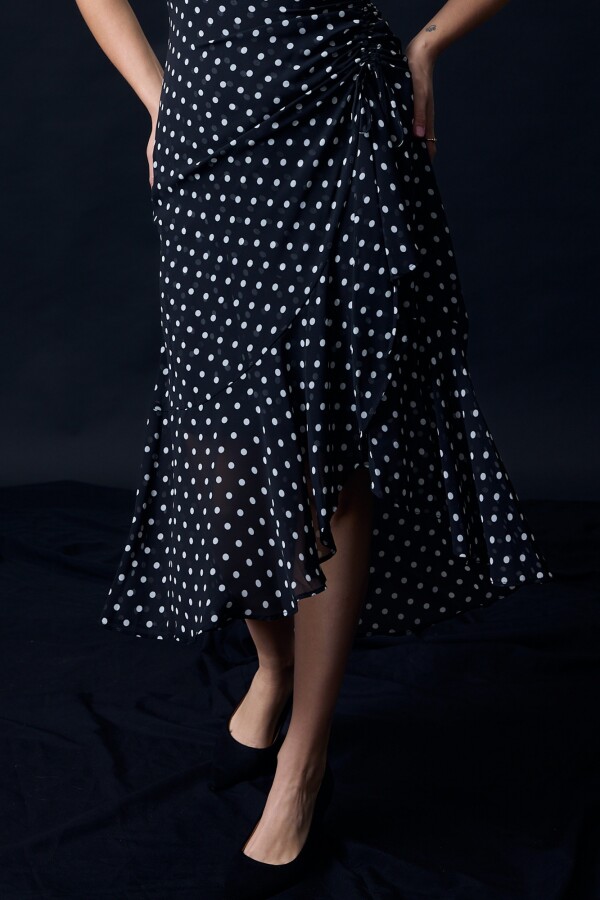 Vestido Maxi Lunares NEGRO/BLANCO