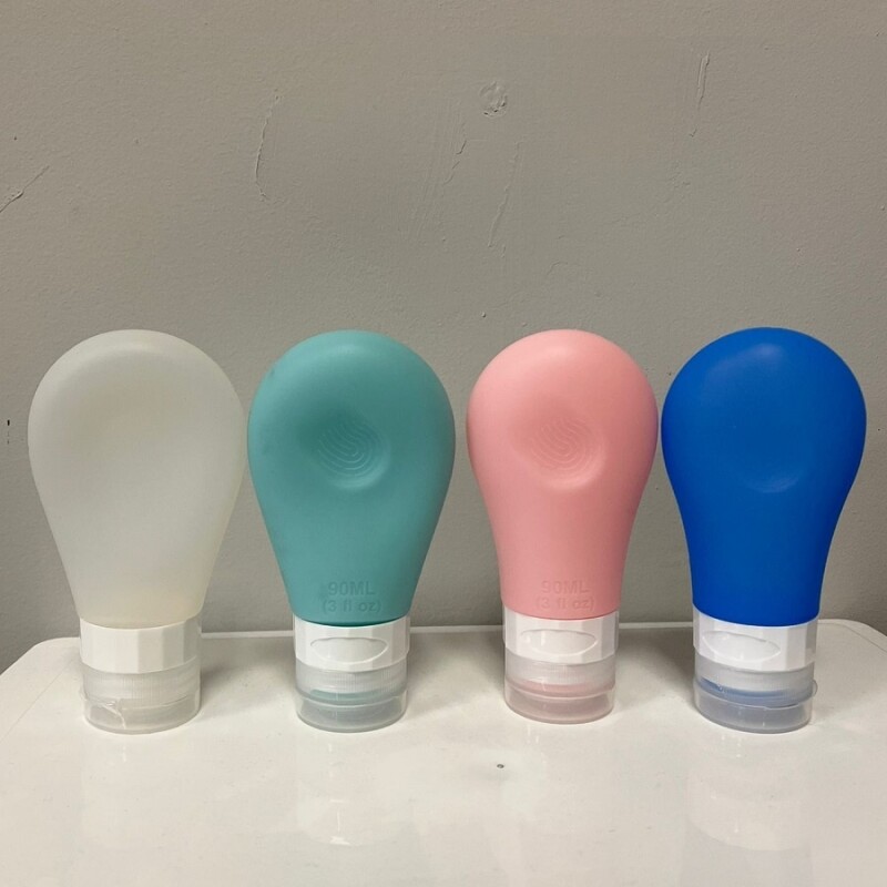 Botella de Viaje Silicona Shampoo 90ml azul