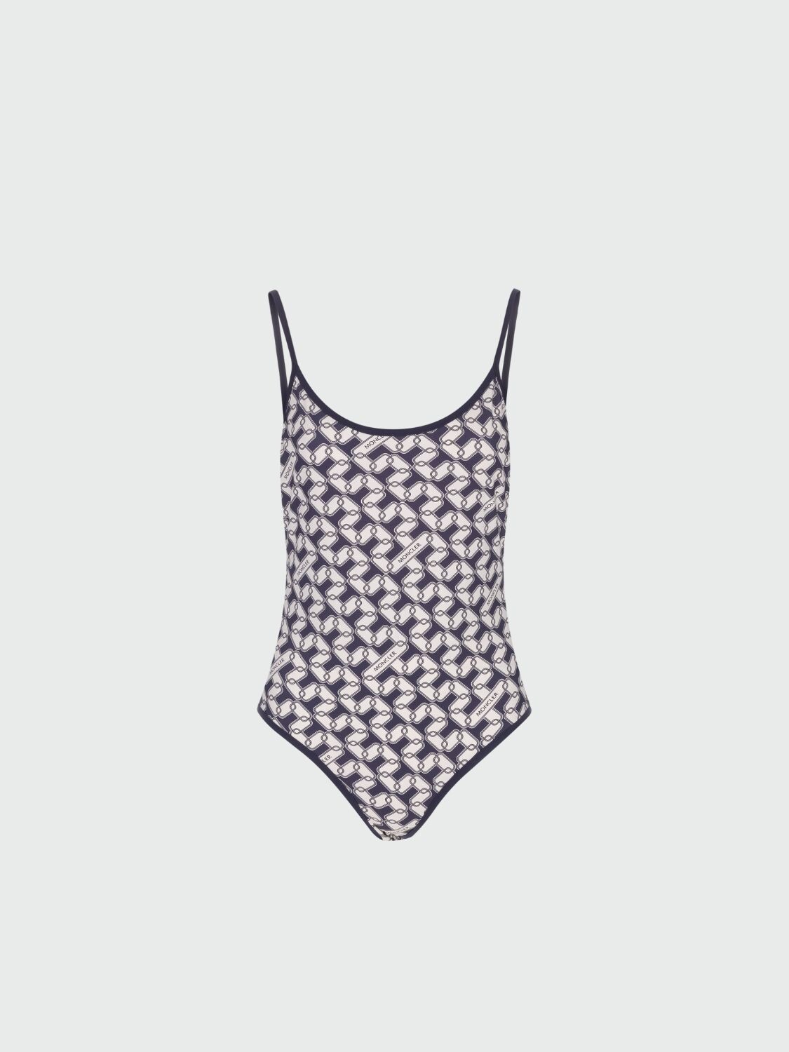 Moncler- Traje de baño con estampado de cadenas 0