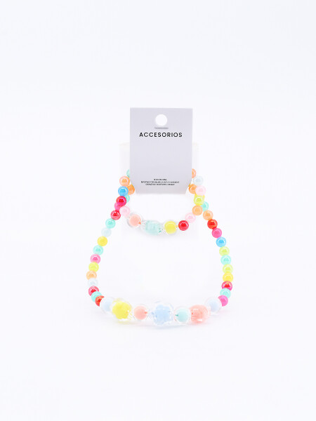 SET COLLAR Y PULSERA MULTICOLOR