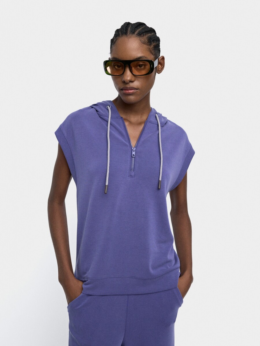 Sudadera Sin Mangas Tacto Suave violeta