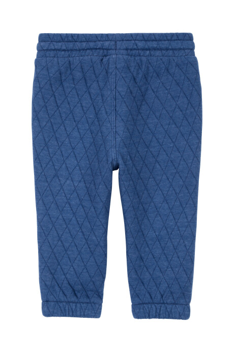Pantalón de algodón, capitoneado, azul Sin color