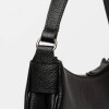 Cartera al Hombro Lua En Cuero Graneado Negro