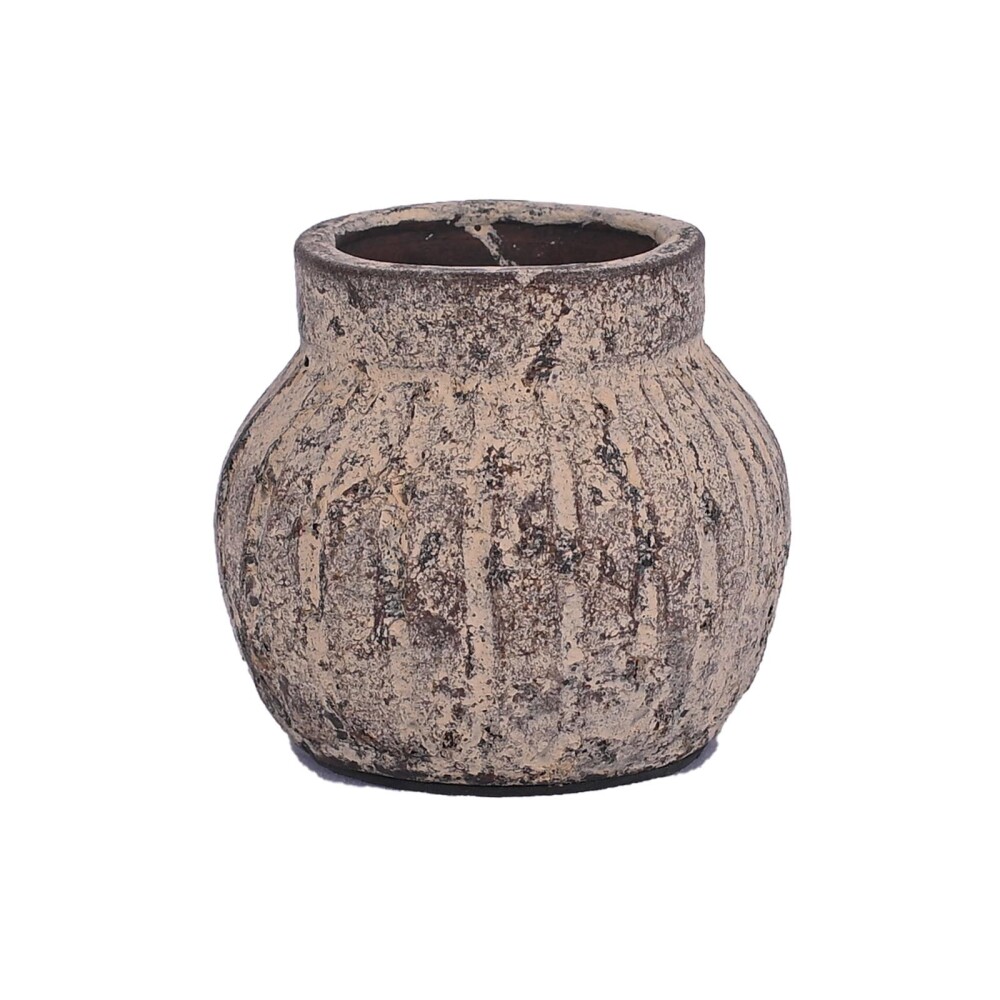 JARRÓN DECORATIVO TEKA TERRACOTA GRIS GRIS/NATURAL