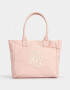Shopper Cartera Shopper Bordada - Rosa Viejo