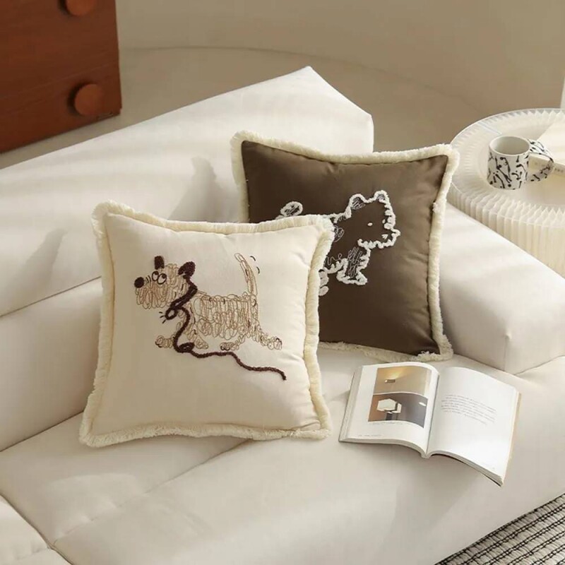 Funda de almahadón perro 45x45cm Funda de almahadón perro 45x45cm