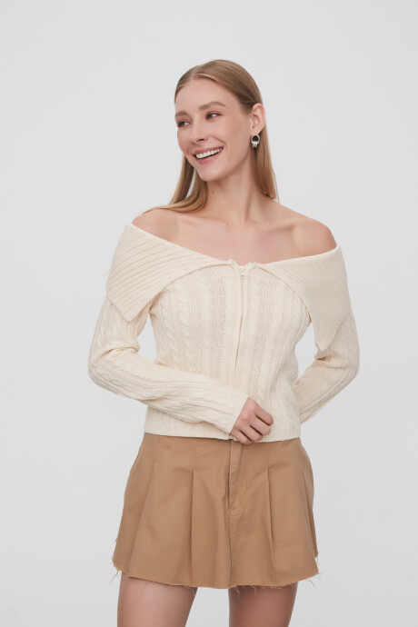 Cardigan Daiarita Crudo / Natural