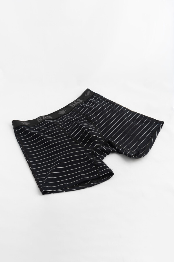 Boxer largo A Rayas Negro