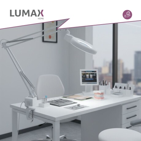 Lámpara de Mesa Multipropósito Articulada con Luz y Lupa Lámpara de Mesa Multipropósito Articulada con Luz y Lupa
