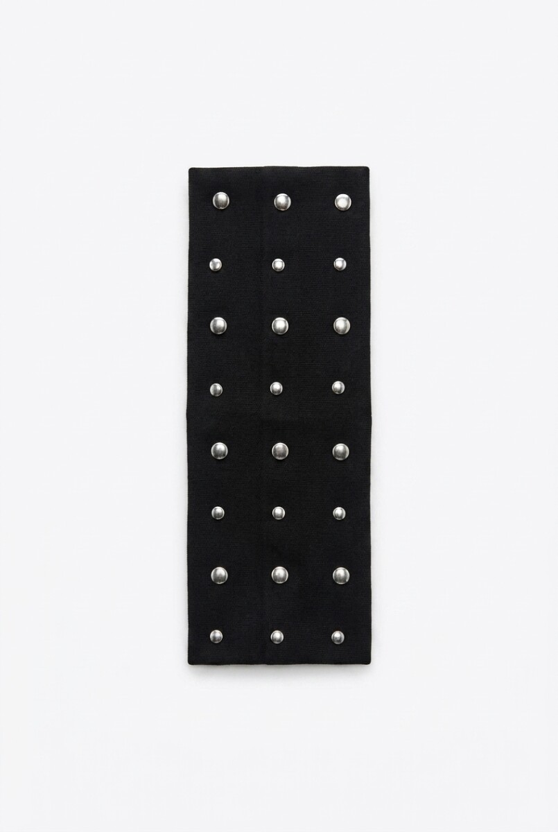 Vincha tachas elástica - negro 